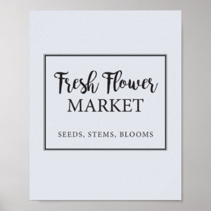 Poster Compro de Flor do Mercado de Flores Frescas