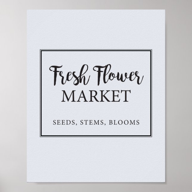 Poster Compro de Flor do Mercado de Flores Frescas (Frente)