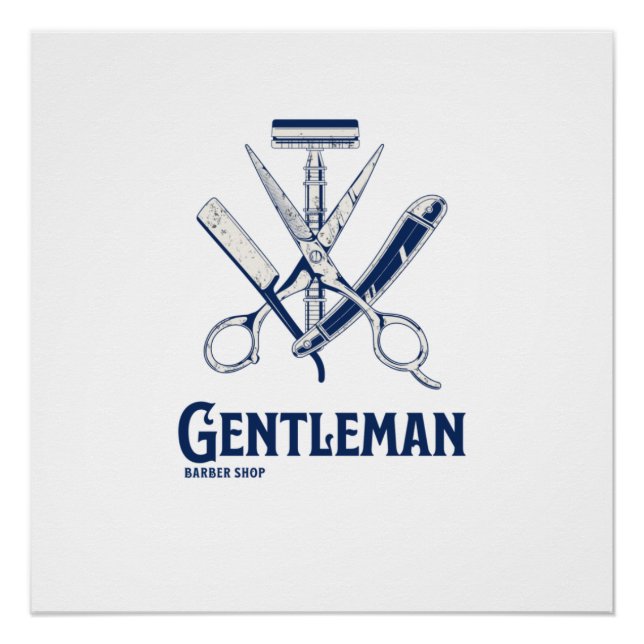 Póster Compro Gentleman Barber (Frente)
