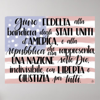 Poster Compromisso de lealdade em italiano
