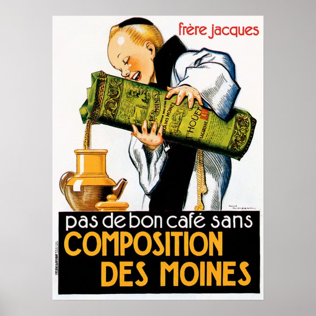 Poster Comptoir Des Viandes Vintage Comida Ad Art (Frente)