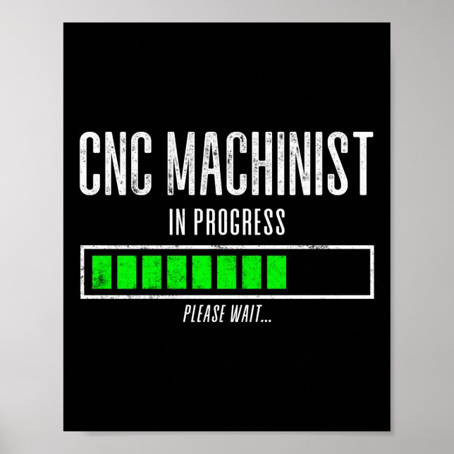 Poster Computador CNC Em Andamento Aguarde... (Frente)