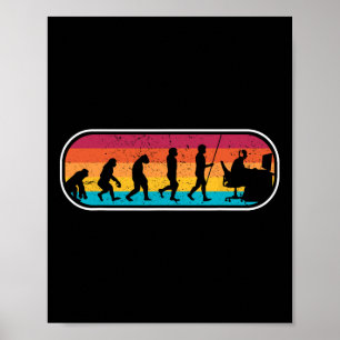 Poster Computador de jogador de evolução Freak Geek Nerd