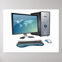 Computador de Mesa com Monitor, Teclado e Mouse