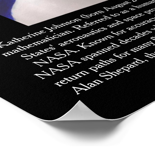 Póster Computador Humano: Katherine Johnson (Borda)