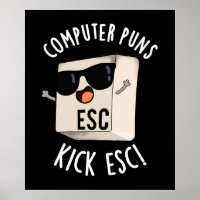 Computador Puns Kick Esc Engraçado Teclado Pun Dar