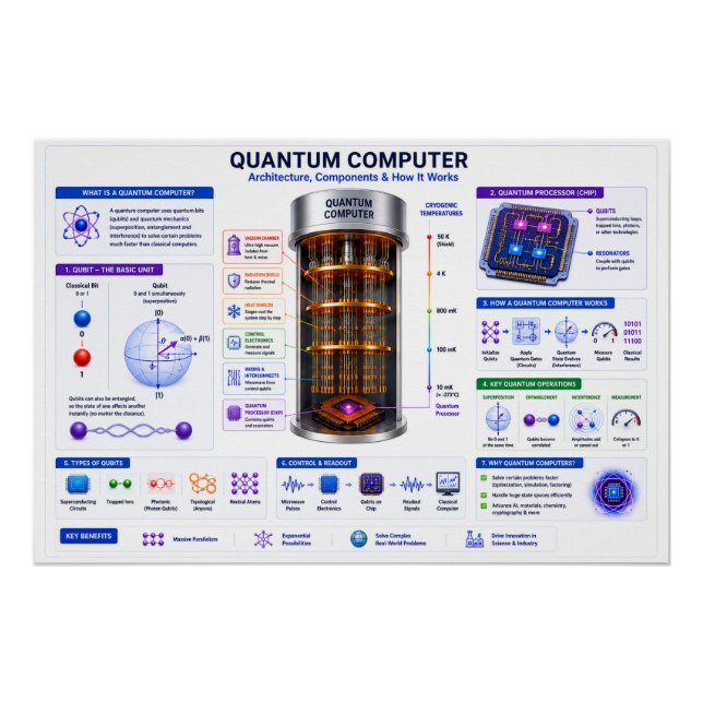 Póster Computador Quântico (Frente)