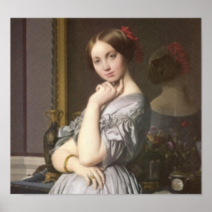 Póster Comtesse d'Haussonville (pormenores), Ingres