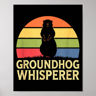 Poster Comunicador de Marmota Amante de Animais Engraçado