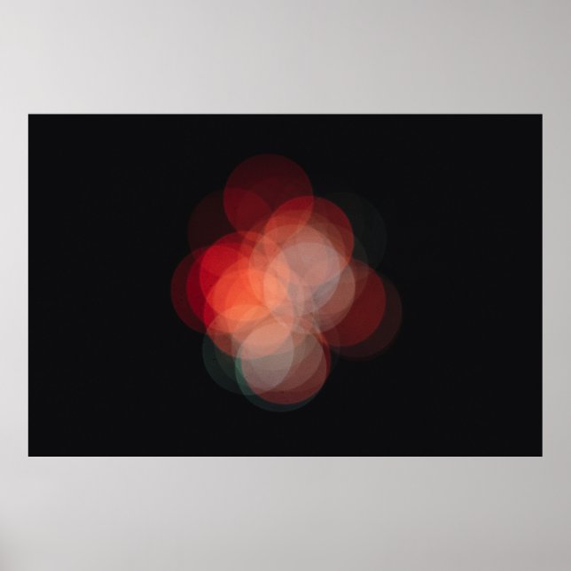 Póster con fotografía efecto bokeh (Frente)