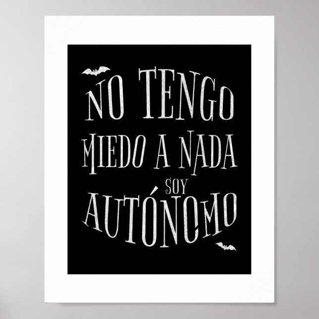 Poster Con humor, ironía y sarcasmo para autónomos (Frente)