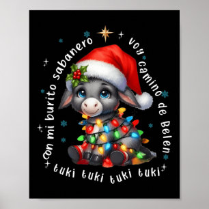 Poster Con Mi Burrito Sabanero Mexicano Tuki Donkey L