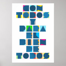 Poster CON TODOS Branco Colorido