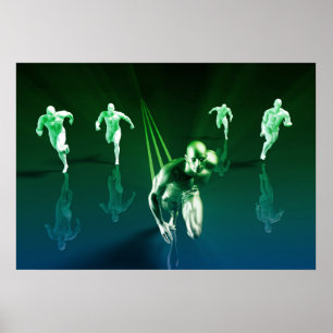 Póster Conceito da tecnologia do negócio no relatório