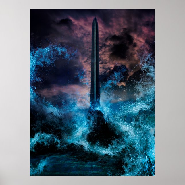 Poster Conceito de arte no conceito de "tsunami de Bangko (Frente)