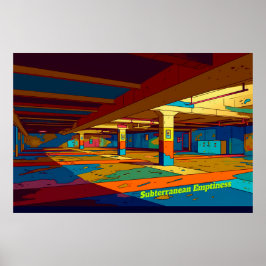 Poster Conceito de Espaço Limiar Retroativo Arte Digital