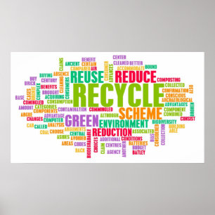 Póster Conceito de reciclar