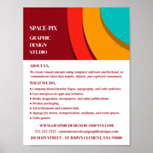 Poster Conceito moderno, propaganda do designer gráfico