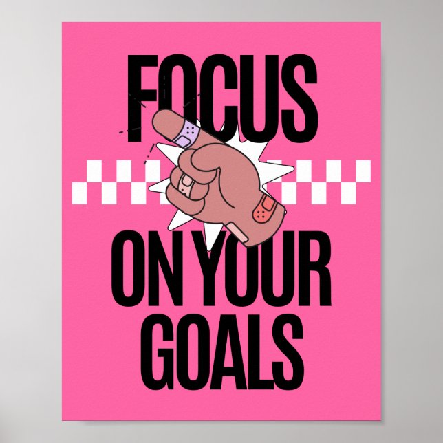 Poster Concentre-se na sua inspiração de metas (Frente)