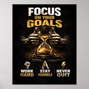 Poster Concentre-se Nos Seus Objetivos Citações Motivacio