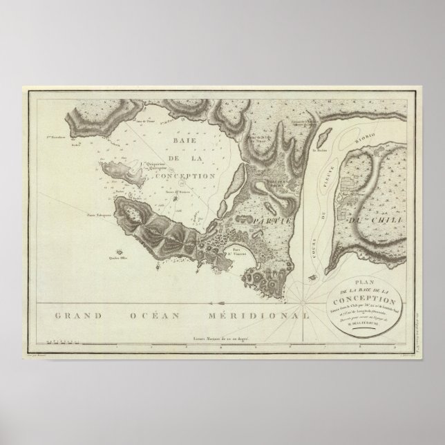 Póster Conception Bay, Chile (Frente)