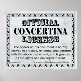 Poster Concertina License
