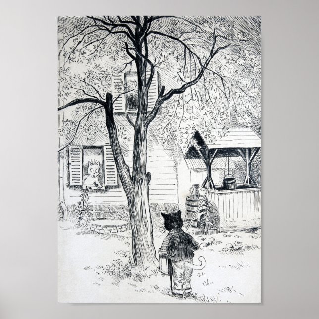 Poster Concerto de Gato Grátis, Louis Wain (Frente)