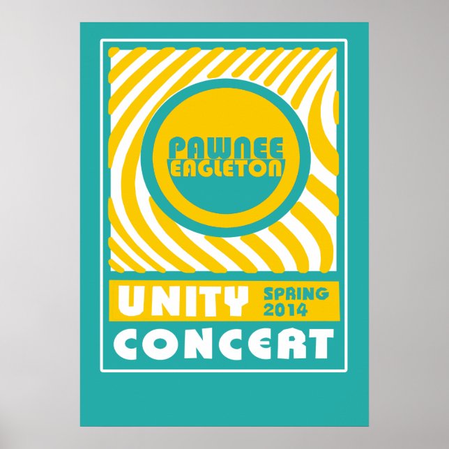 PÓSTER CONCERTO DE UNIDADE PAWNEE EAGLETON (Frente)