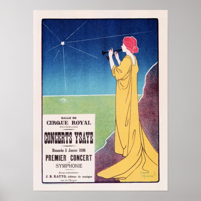 Poster CONCERTO YSAYE Henri Meunier Maitres De L' Affiche (Frente)