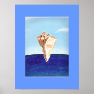 Póster Concha e pintura do oceano, cartazes