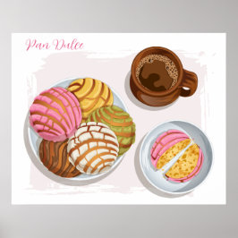 Poster Concha Pan Dulce e Champurrado Mug Kitchen