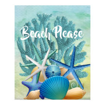 Conchas, Starfish e Coral BEACH.