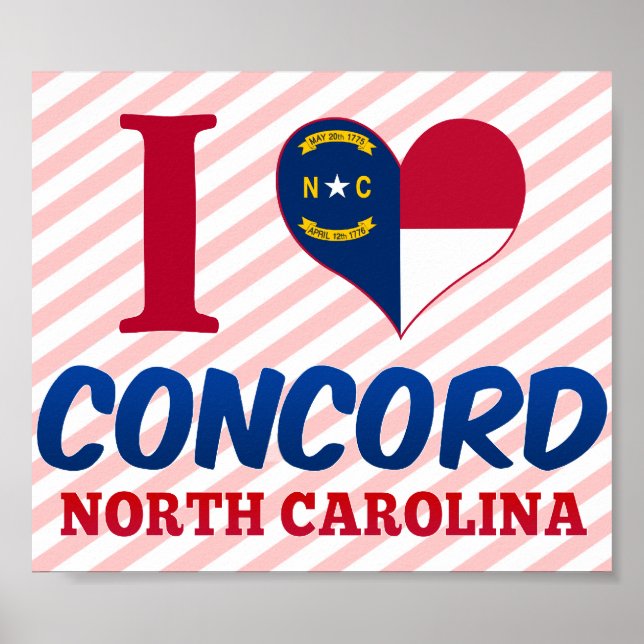 Póster Concord, Carolina do Norte (Frente)