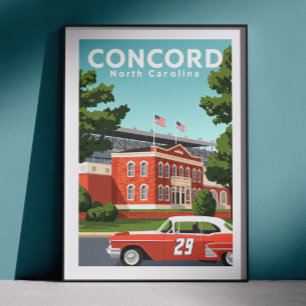 Poster Concord Carolina do Norte Antiga