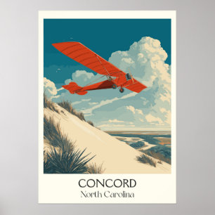 Poster Concord North Carolina Vintage Classic Air Race