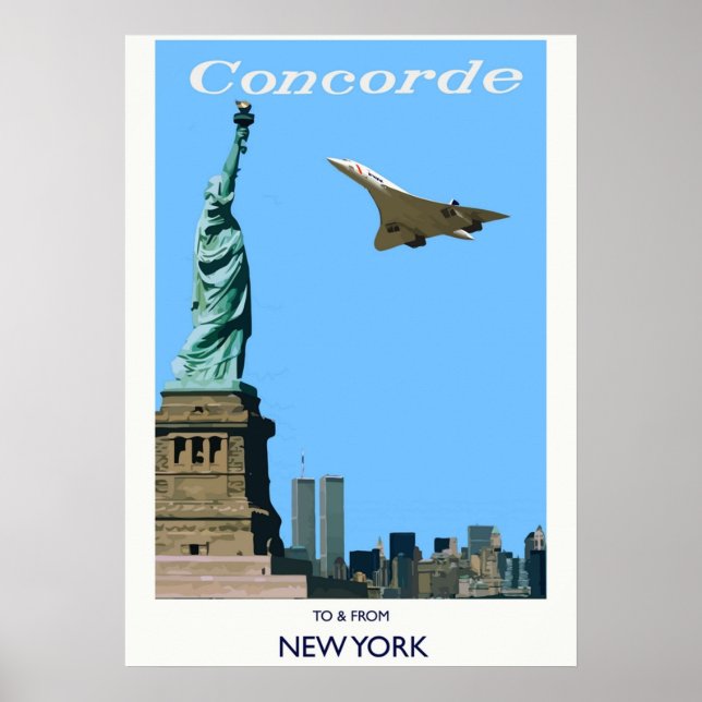 Poster Concorde com de Nova York (Frente)