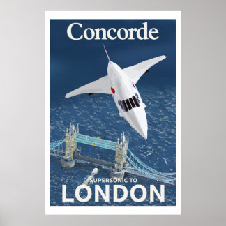 Poster Concorde com Londres