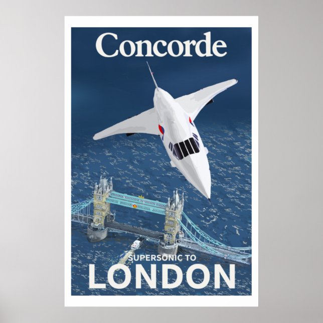 Poster Concorde com Londres (Frente)