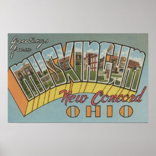 Póster Concórdia nova, Ohio - Muskingum County