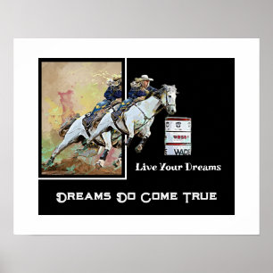 Poster Concorrente Barrel Racer Miss Rodeo Vive Seus Sonh