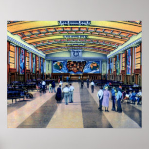 Póster Concourse do terminal da união de Cincinnati Ohio