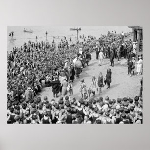 Poster Concurso de Beleza Banheira, 1920