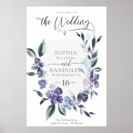 Poster Concurso de Casamento de Jardins Florais Dusty Pur
