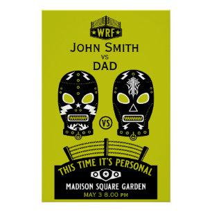 Póster Concurso de Lutas Editável Engraçado