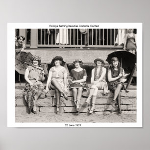 Poster Concurso Vintage Bathing Beauty Figurume 25/6/1921