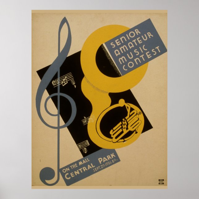 Poster Concurso Vintage Music (Frente)