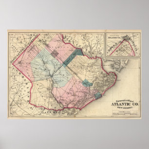 Póster Condado de Atlantic, NJ