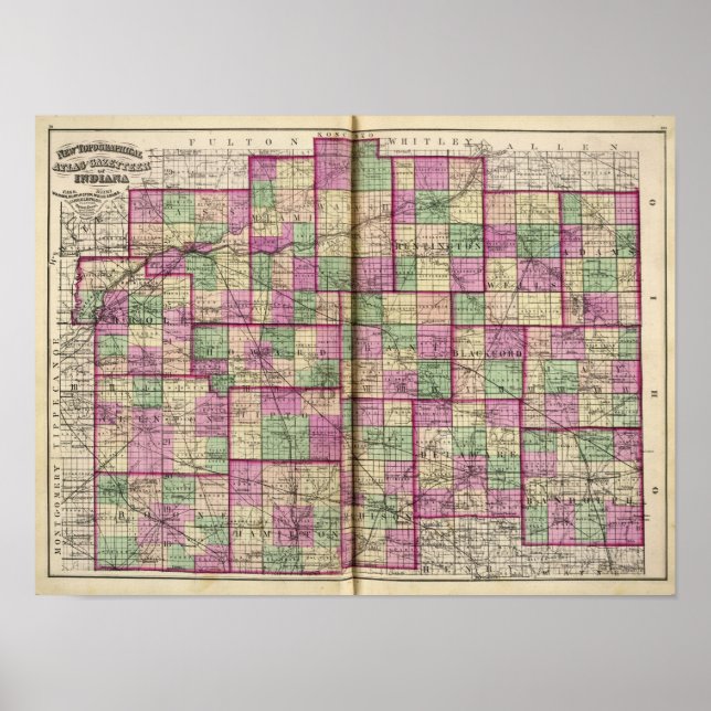 Poster Condado de Cass e Condado de Miami (Frente)