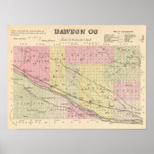 Póster Condado de Dawson, Nebraska