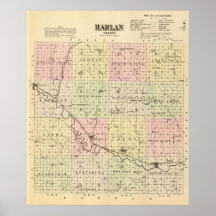 Póster Condado de Harlan, Nebraska